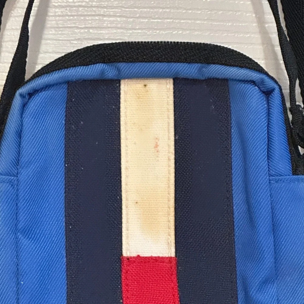 Tommy Hilfiger Cross body Blue Canvas Stripe Mini bag